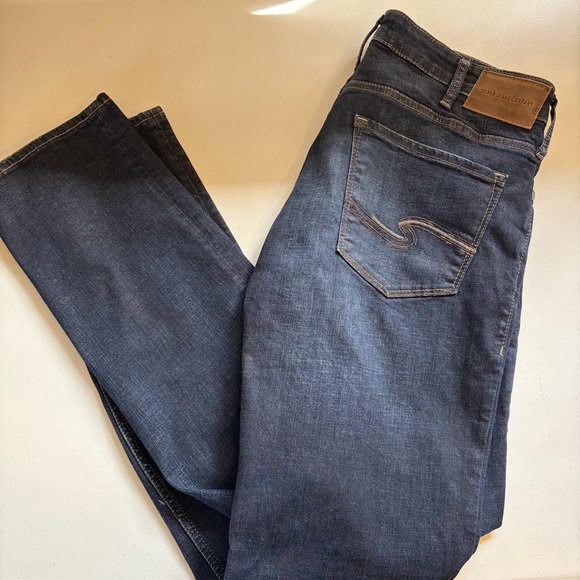 Silver Jeans Allan Slim Fit Straight Leg Luxe Heritage Jean Dark Mens size 34x34 - Picture 5 of 11